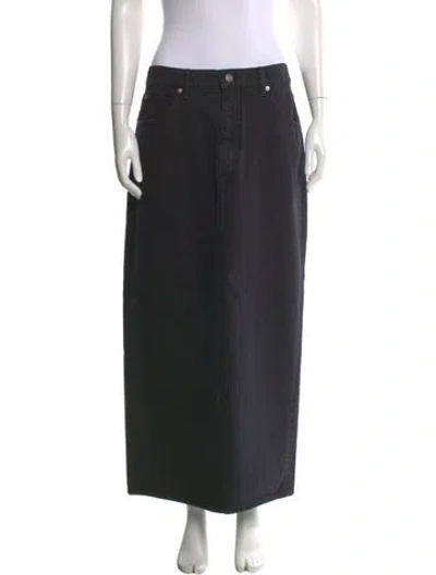 Pre-owned Frame Midi Length Skirt In Black