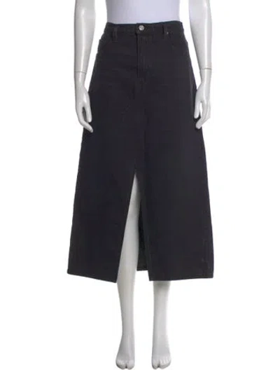 Pre-owned Frame Midi Length Skirt In Black