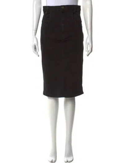 Pre-owned Frame Midi Length Skirt In Black
