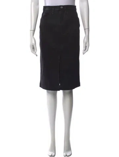 Pre-owned Frame Midi Length Skirt In Black