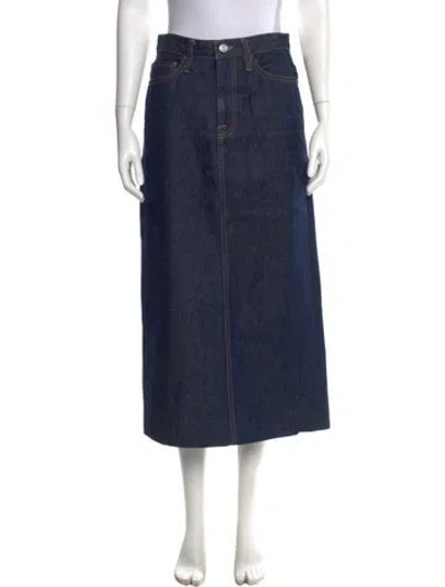 Pre-owned Frame Midi Length Skirt In Blue