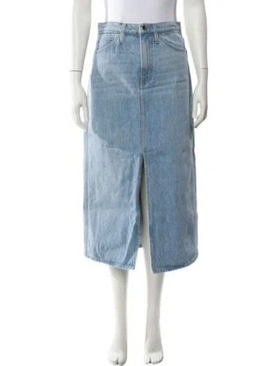 Pre-owned Frame Midi Length Skirt In Blue