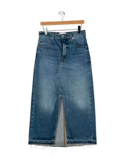 Pre-owned Frame Midi Length Skirt In Blue