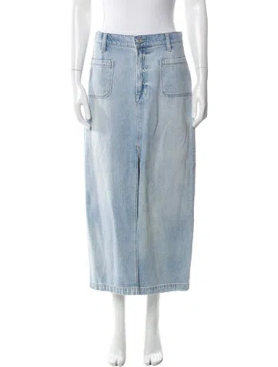 Pre-owned Frame Midi Length Skirt In Blue