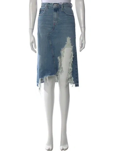 Pre-owned Frame Midi Length Skirt In Blue