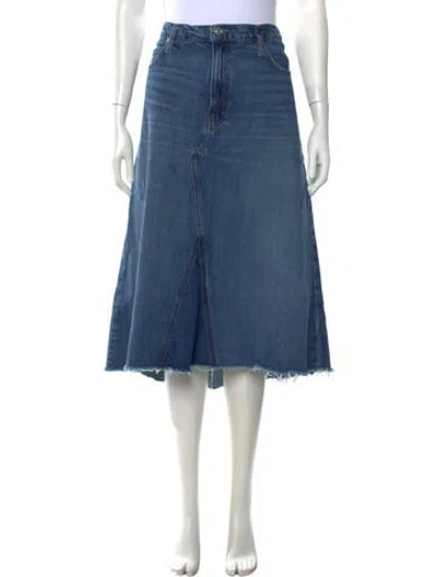 Pre-owned Frame Midi Length Skirt In Blue