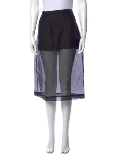 Pre-owned Frame Midi Length Skirt In Blue