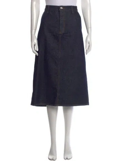 Pre-owned Frame Midi Length Skirt In Blue