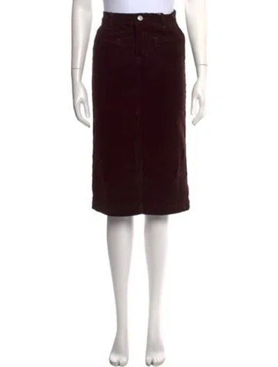 Pre-owned Frame Midi Length Skirt In Brown