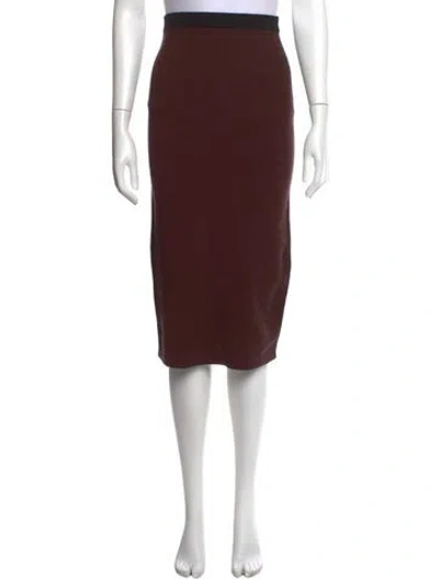 Pre-owned Frame Midi Length Skirt In Brown