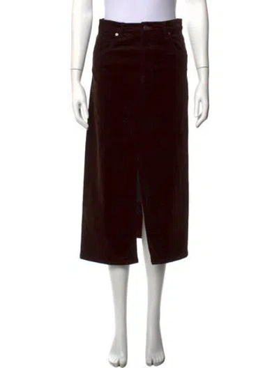 Pre-owned Frame Midi Length Skirt In Brown