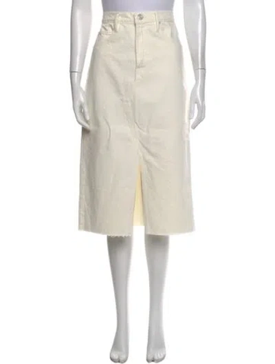Pre-owned Frame Midi Length Skirt In Neutral