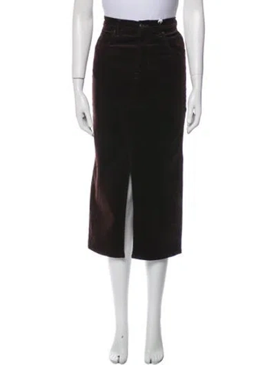 Pre-owned Frame Midi Length Skirt W/ Tags In Black