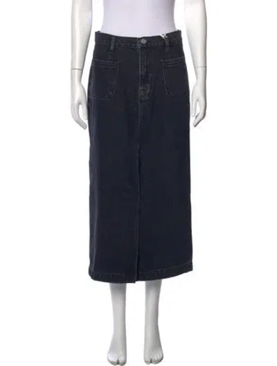 Pre-owned Frame Midi Length Skirt W/ Tags In Black