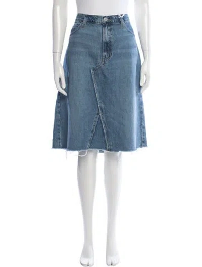 Pre-owned Frame Midi Length Skirt W/ Tags In Blue