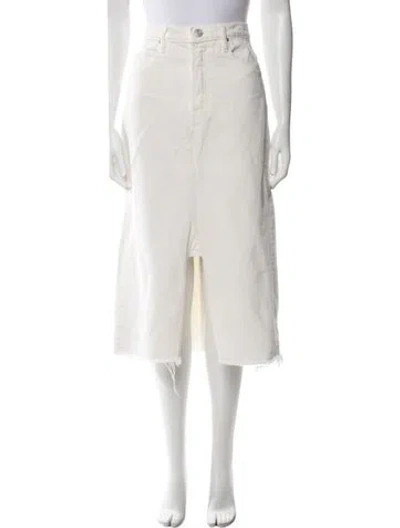 Pre-owned Frame Midi Length Skirt In White