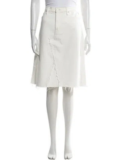 Pre-owned Frame Midi Length Skirt In White