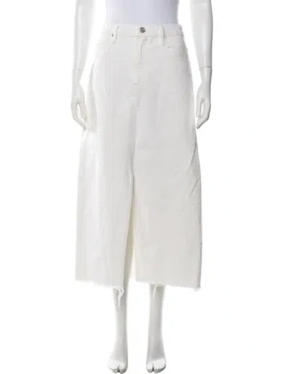 Pre-owned Frame Midi Length Skirt In White