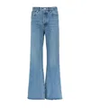 Frame Mid-rise Flared Jeans In Blue