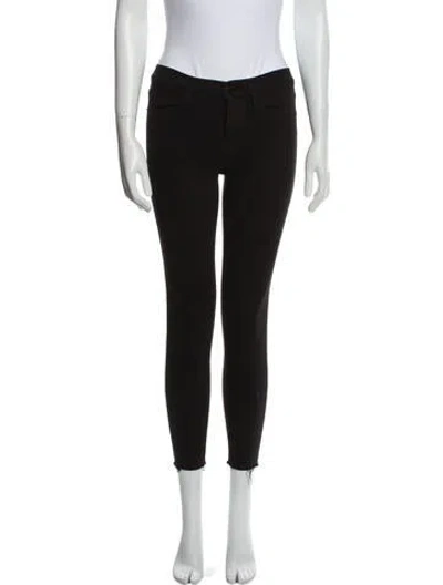 Pre-owned Frame Mid-rise Skinny Leg Jeans In Black
