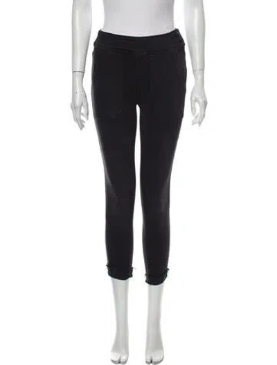 Pre-owned Frame Mid-rise Skinny Leg Jeans In Black