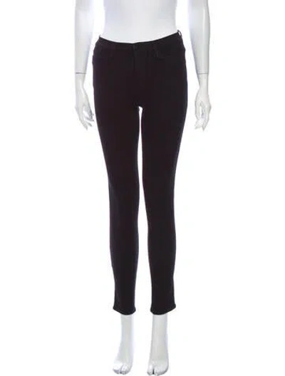 Pre-owned Frame Mid-rise Skinny Leg Jeans In Black