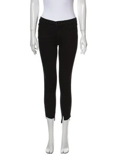 Pre-owned Frame Mid-rise Skinny Leg Jeans In Black
