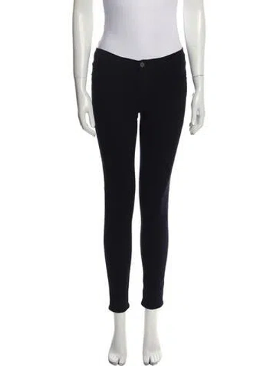 Pre-owned Frame Mid-rise Skinny Leg Jeans In Black
