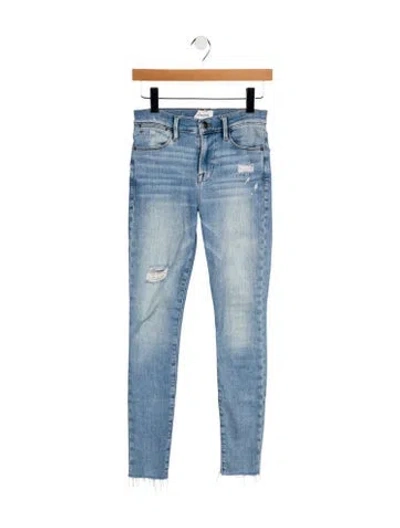 Pre-owned Frame Mid-rise Skinny Leg Jeans In Blue