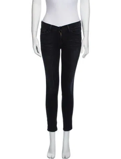 Pre-owned Frame Mid-rise Skinny Leg Jeans In Blue