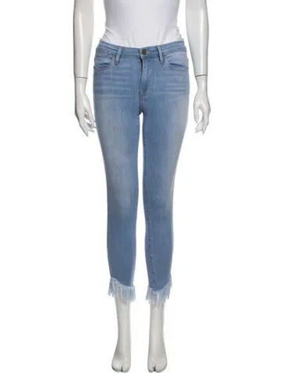 Pre-owned Frame Mid-rise Skinny Leg Jeans In Blue