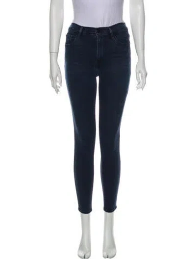 Pre-owned Frame Mid-rise Skinny Leg Jeans In Blue