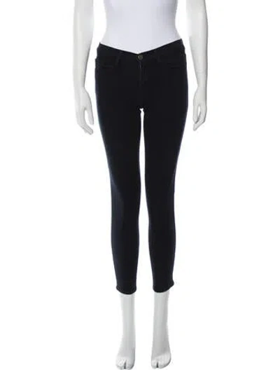 Pre-owned Frame Mid-rise Skinny Leg Jeans In Blue