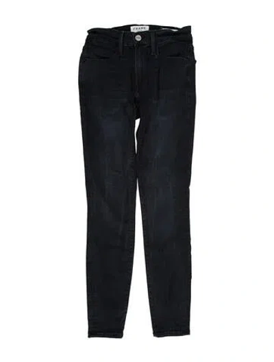 Pre-owned Frame Mid-rise Skinny Leg Jeans In Blue