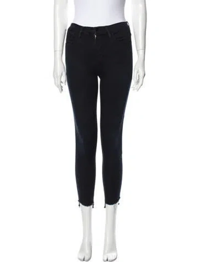 Pre-owned Frame Mid-rise Skinny Leg Jeans In Blue