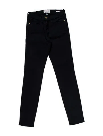 Pre-owned Frame Mid-rise Skinny Leg Jeans In Blue