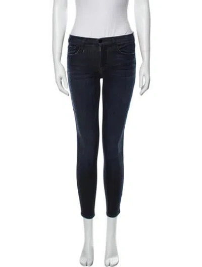 Pre-owned Frame Mid-rise Skinny Leg Jeans In Blue