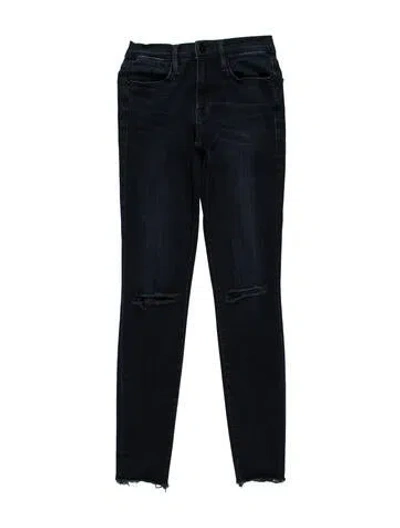 Pre-owned Frame Mid-rise Skinny Leg Jeans In Blue