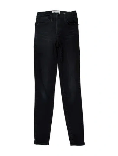 Pre-owned Frame Mid-rise Skinny Leg Jeans In Blue