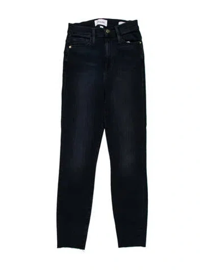 Pre-owned Frame Mid-rise Skinny Leg Jeans In Blue