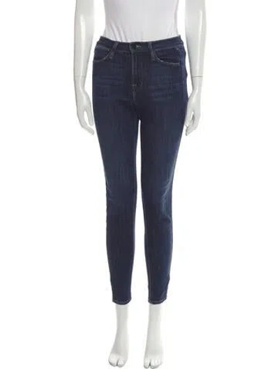 Pre-owned Frame Mid-rise Skinny Leg Jeans In Blue