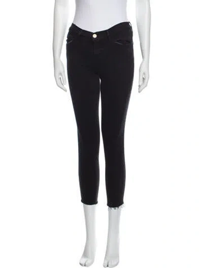Pre-owned Frame Mid-rise Skinny Leg Jeans In Blue