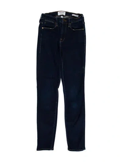 Pre-owned Frame Mid-rise Skinny Leg Jeans In Blue