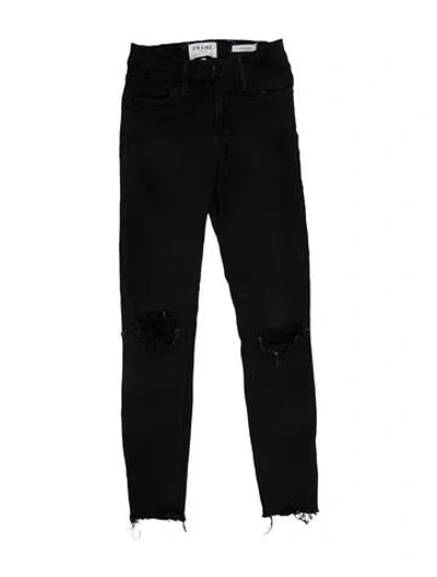 Pre-owned Frame Mid-rise Skinny Leg Jeans In Blue