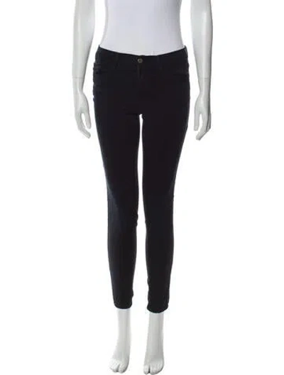 Pre-owned Frame Mid-rise Skinny Leg Jeans In Blue