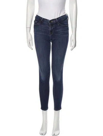 Pre-owned Frame Mid-rise Skinny Leg Jeans In Blue