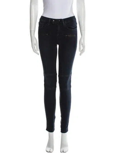 Pre-owned Frame Mid-rise Skinny Leg Jeans In Blue