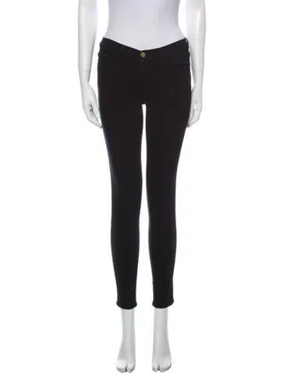 Pre-owned Frame Mid-rise Skinny Leg Jeans In Blue