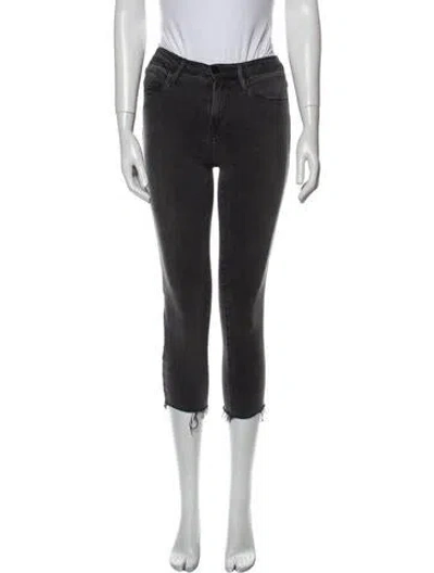 Pre-owned Frame Mid-rise Skinny Leg Jeans In Gray