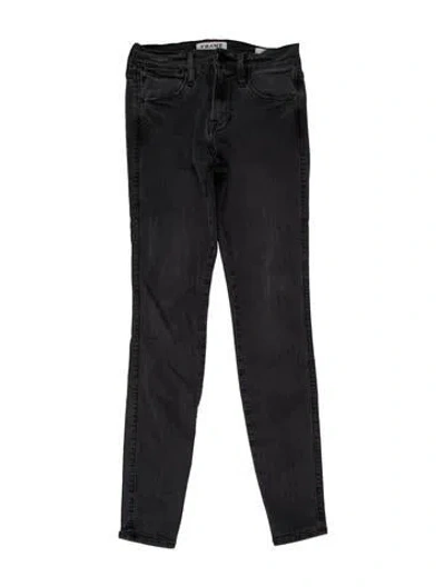 Pre-owned Frame Mid-rise Skinny Leg Jeans In Gray
